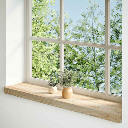 Window Sills 2 pcs Untreated 100x20x2 cm Solid Wood Oak