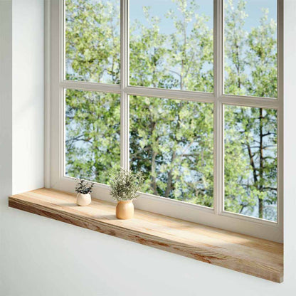 Window Sills 2 pcs Untreated 110x20x2 cm Solid Wood Oak