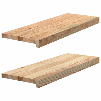 Window Sills 2 pcs Untreated 70x25x2 cm Solid Wood Oak