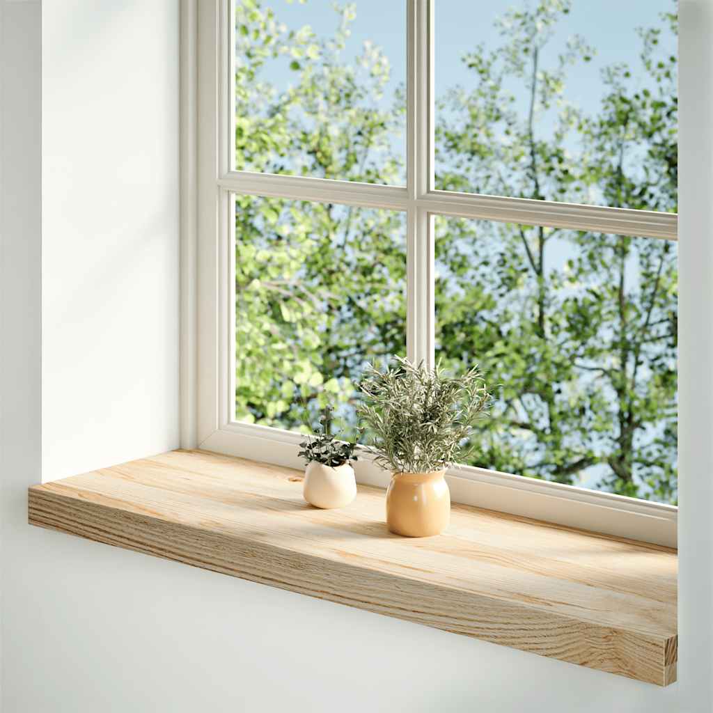 Window Sills 2 pcs Untreated 80x30x2 cm Solid Wood Oak