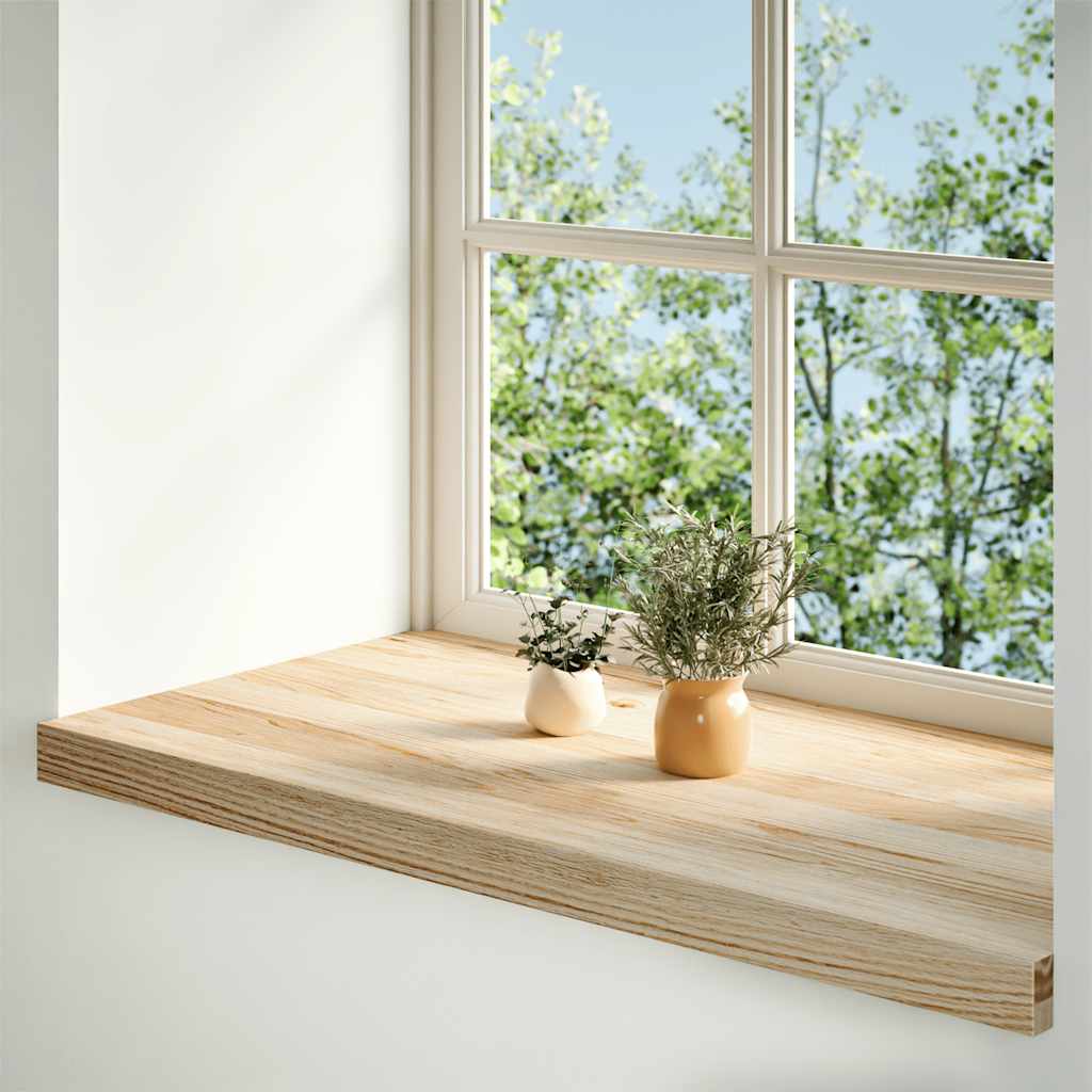 Window Sills 2 pcs Untreated 90x40x2 cm Solid Wood Oak