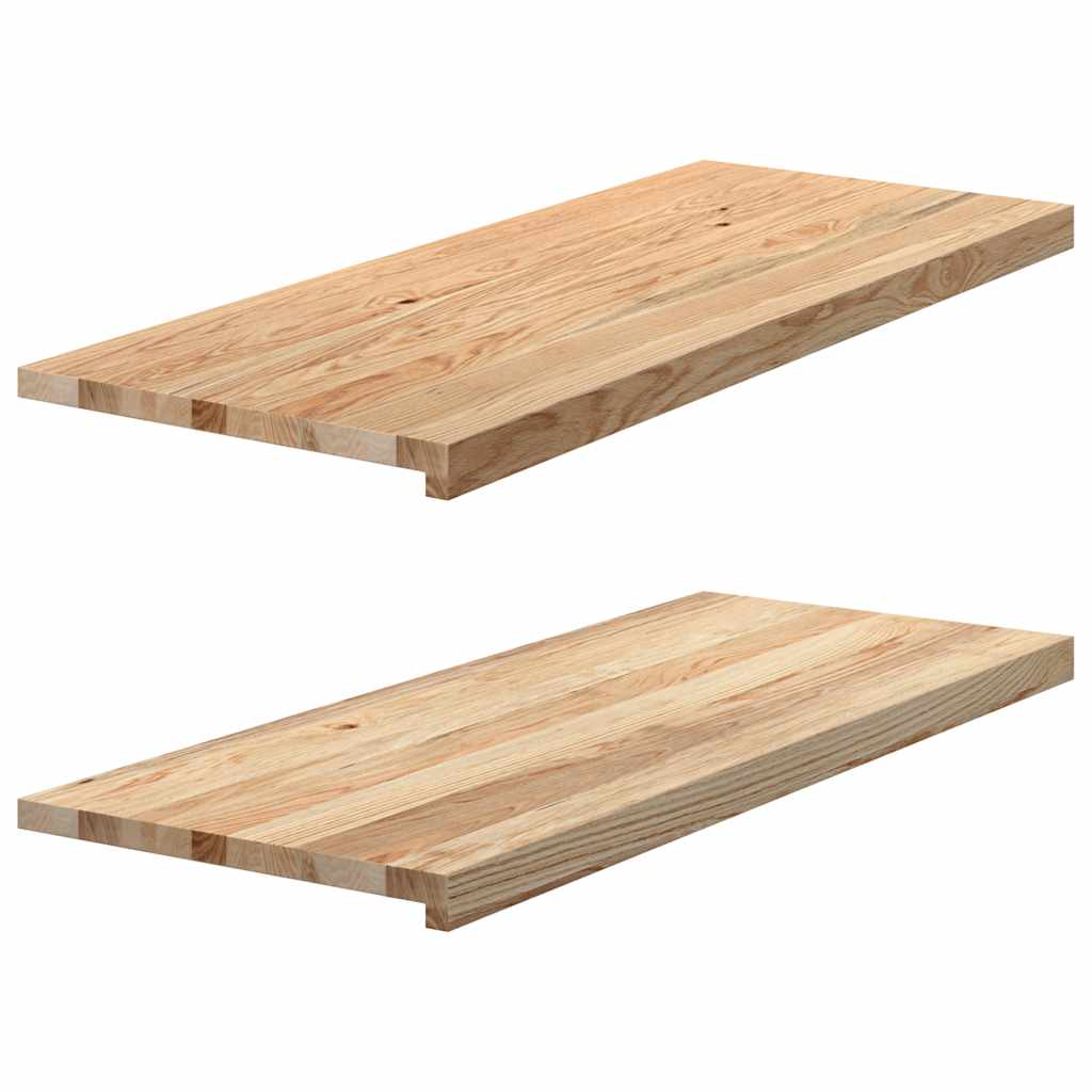 Window Sills 2 pcs Untreated 100x40x2 cm Solid Wood Oak
