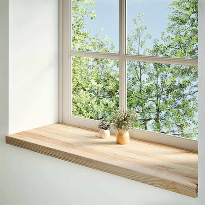 Window Sills 2 pcs Untreated 100x40x2 cm Solid Wood Oak