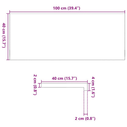 Window Sills 2 pcs Untreated 100x40x2 cm Solid Wood Oak