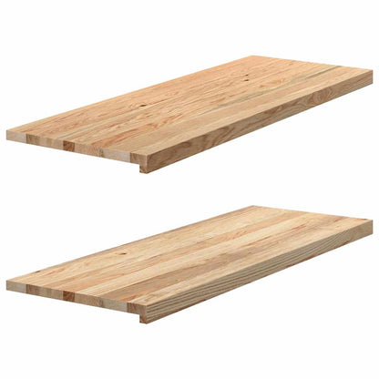 Window Sills 2 pcs Untreated 110x40x2 cm Solid Wood Oak