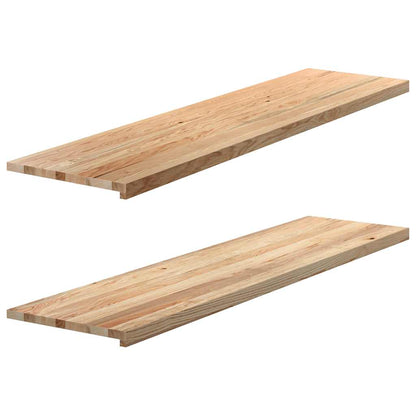 Window Sills 2 pcs Untreated 160x40x2 cm Solid Wood Oak