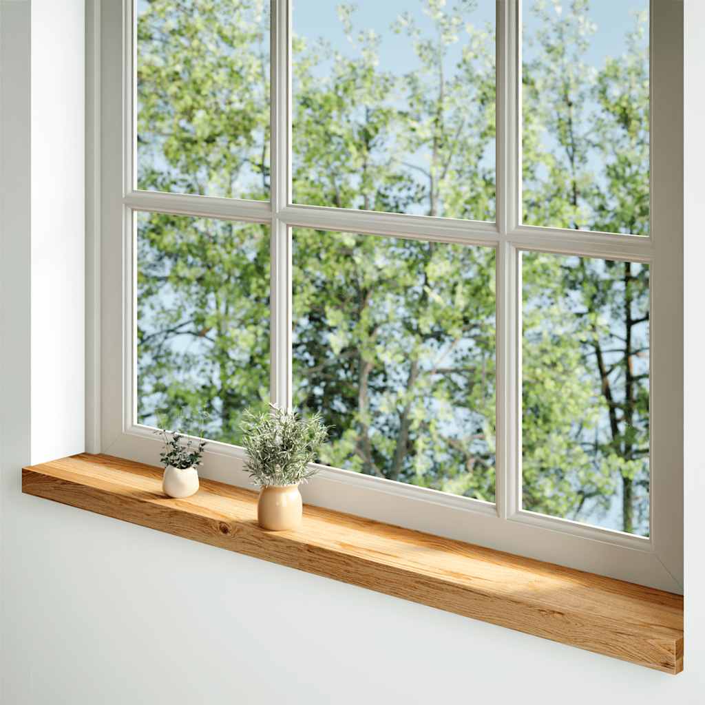 Window Sills 2 pcs Light Brown 140x15x2 cm Solid Wood Oak