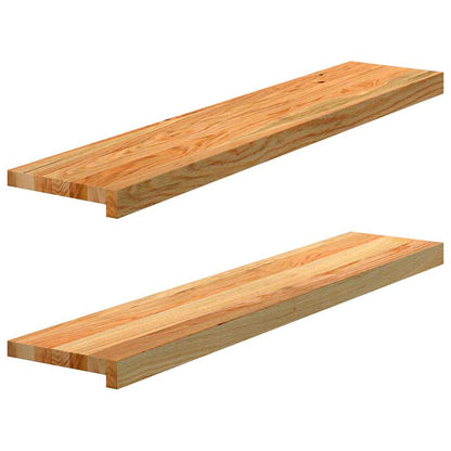 Window Sills 2 pcs Light Brown 100x20x2 cm Solid Wood Oak