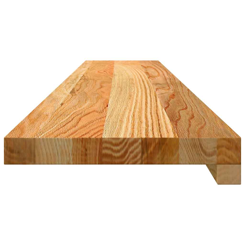 Window Sills 2 pcs Light Brown 110x20x2 cm Solid Wood Oak