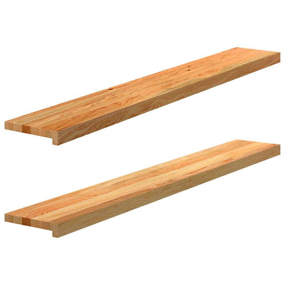 Window Sills 2 pcs Light Brown 140x20x2 cm Solid Wood Oak