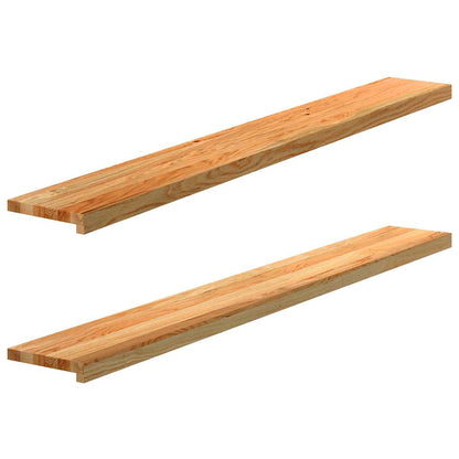 Window Sills 2 pcs Light Brown 160x20x2 cm Solid Wood Oak