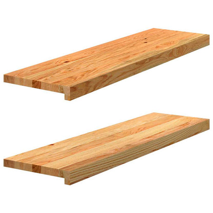 Window Sills 2 pcs Light Brown 90x25x2 cm Solid Wood Oak