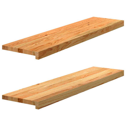 Window Sills 2 pcs Light Brown 100x25x2 cm Solid Wood Oak