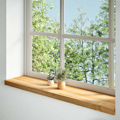 Window Sills 2 pcs Light Brown 100x25x2 cm Solid Wood Oak