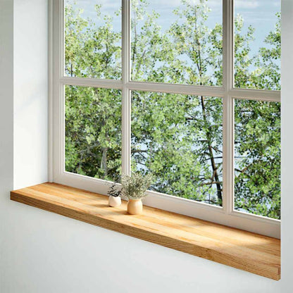 Window Sills 2 pcs Light Brown 140x25x2 cm Solid Wood Oak