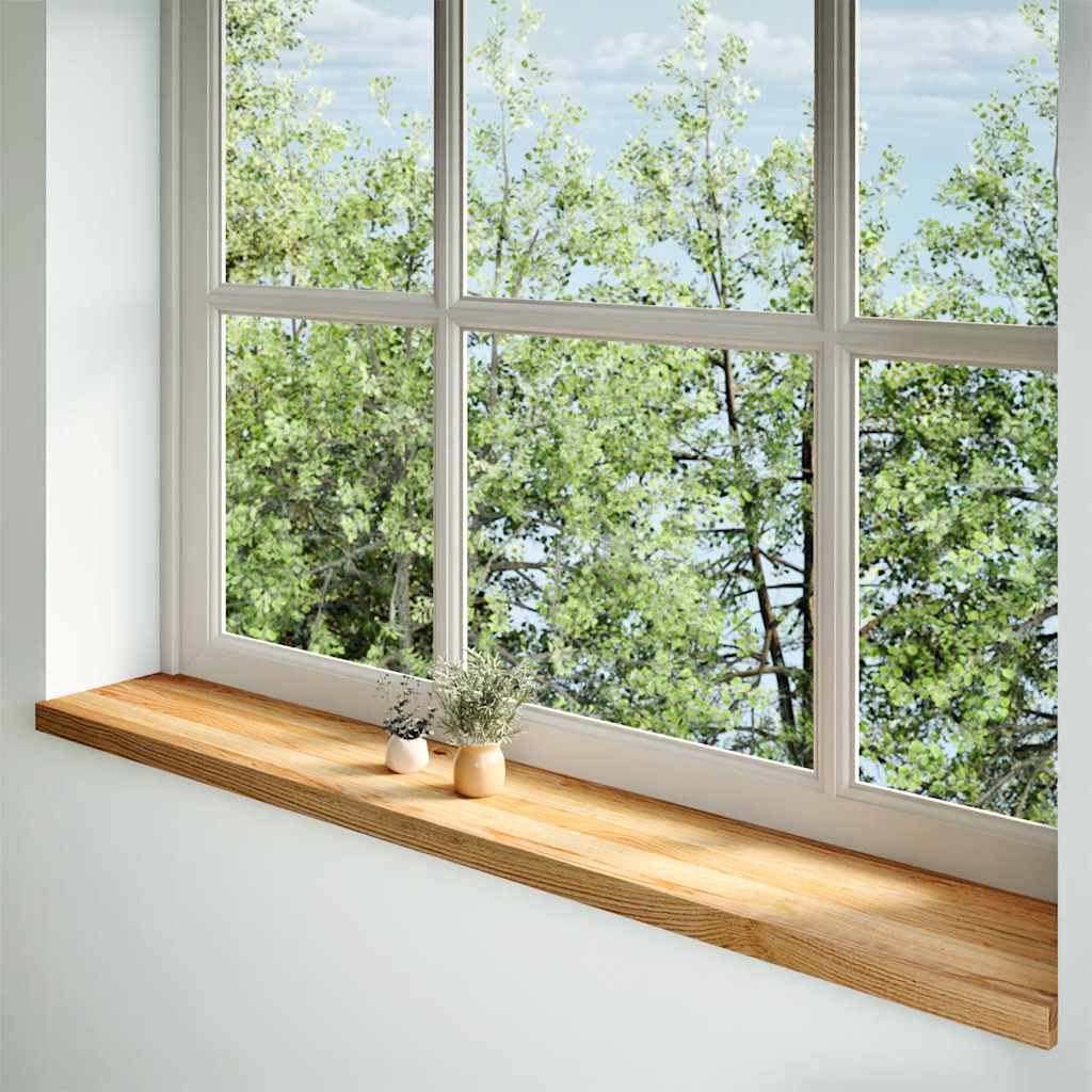 Window Sills 2 pcs Light Brown 160x25x2 cm Solid Wood Oak