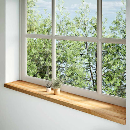 Window Sills 2 pcs Light Brown 160x25x2 cm Solid Wood Oak