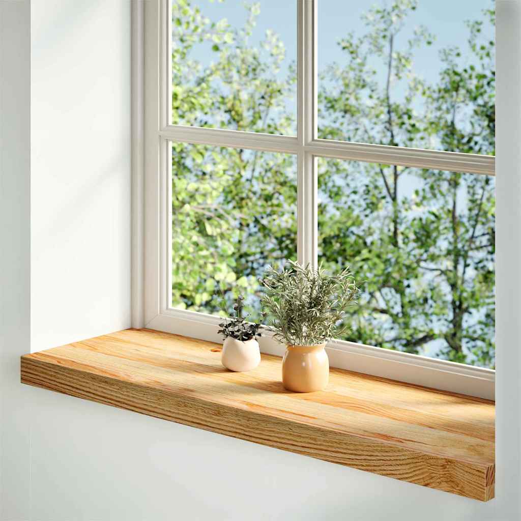 Window Sills 2 pcs Light Brown 90x30x2 cm Solid Wood Oak