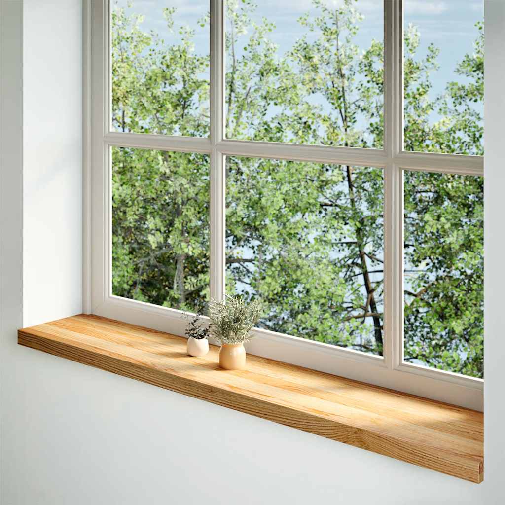 Window Sills 2 pcs Light Brown 140x30x2 cm Solid Wood Oak