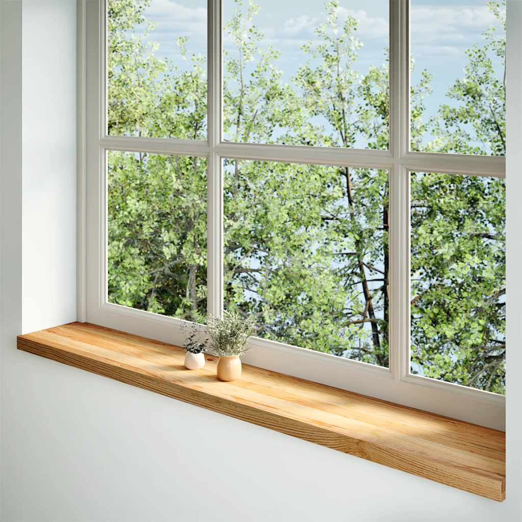 Window Sills 2 pcs Light Brown 160x30x2 cm Solid Wood Oak