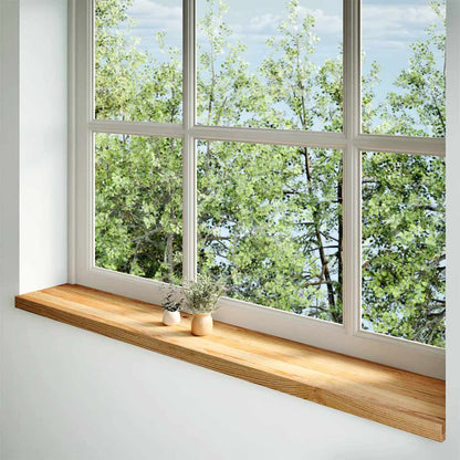 Window Sills 2 pcs Light Brown 160x30x2 cm Solid Wood Oak