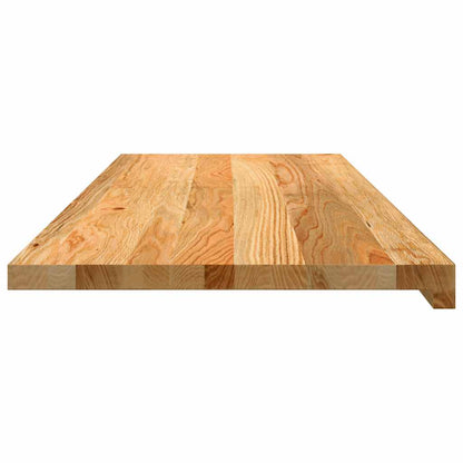 Window Sills 2 pcs Light Brown 110x40x2 cm Solid Wood Oak