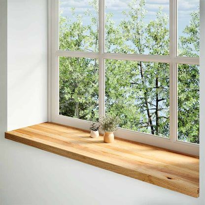 Window Sills 2 pcs Light Brown 140x40x2 cm Solid Wood Oak