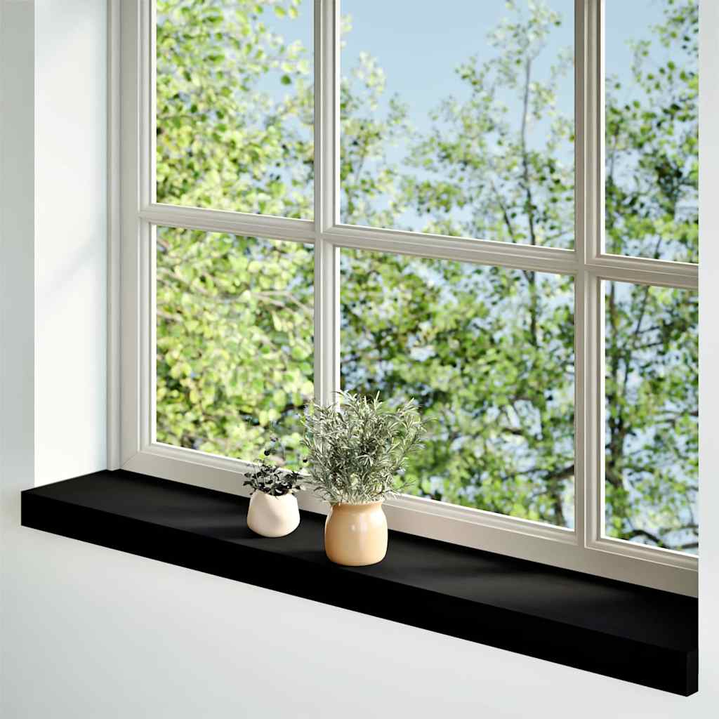 Window Sills 2 pcs Brown Black 70x15x2 cm Solid Wood Oak
