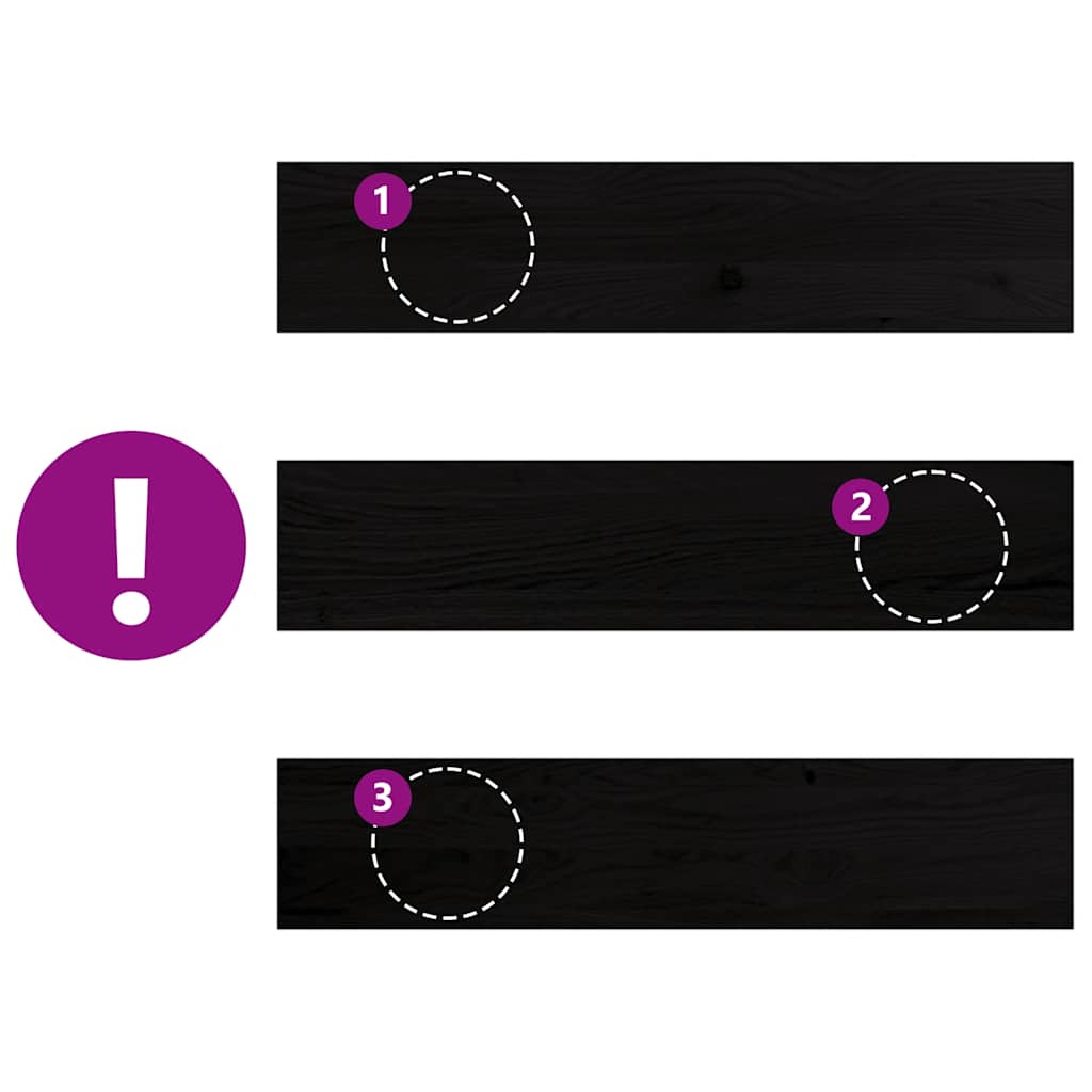 Window Sills 2 pcs Brown Black 70x15x2 cm Solid Wood Oak
