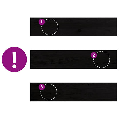 Window Sills 2 pcs Brown Black 70x15x2 cm Solid Wood Oak