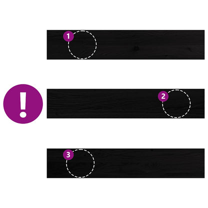 Window Sills 2 pcs Brown Black 80x15x2 cm Solid Wood Oak
