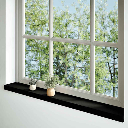 Window Sills 2 pcs Brown Black 120x15x2 cm Solid Wood Oak