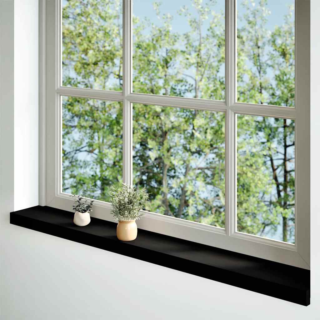Window Sills 2 pcs Dark Brown 140x15x2 cm Solid Wood Oak