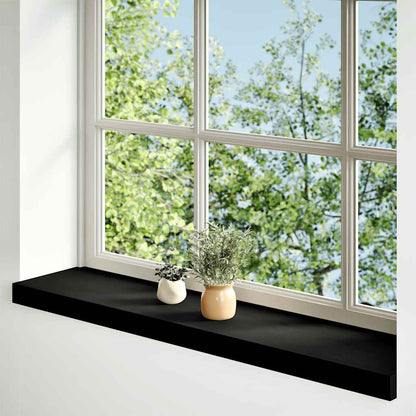 Window Sills 2 pcs Brown Black 90x20x2 cm Solid Wood Oak