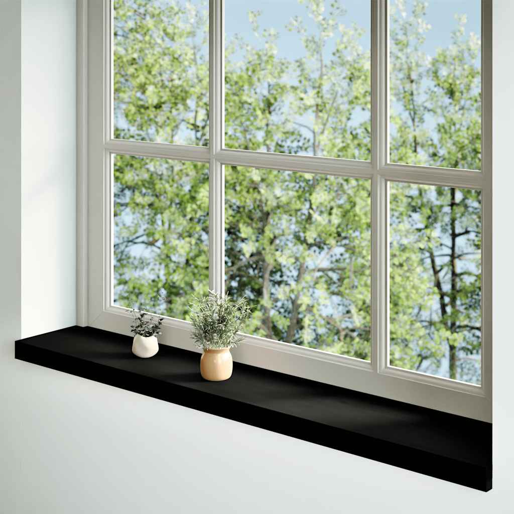 Window Sills 2 pcs Dark Brown 160x20x2 cm Solid Wood Oak