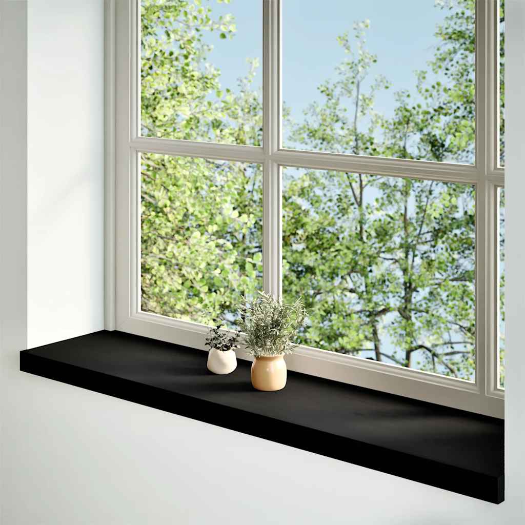 Window Sills 2 pcs Dark Brown 100x25x2 cm Solid Wood Oak