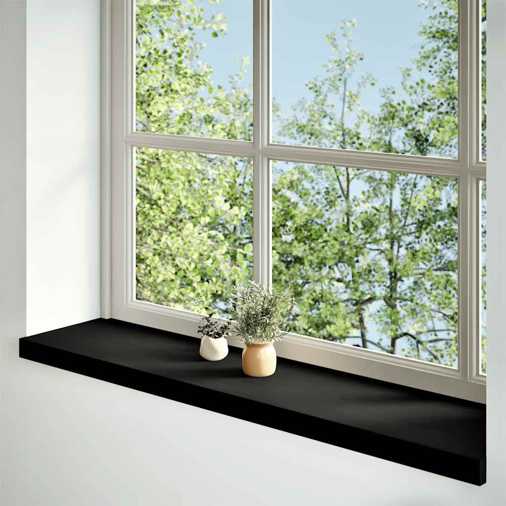 Window Sills 2 pcs Dark Brown 110x30x2 cm Solid Wood Oak