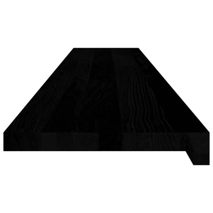 Window Sills 2 pcs Brown Black 140x30x2 cm Solid Wood Oak