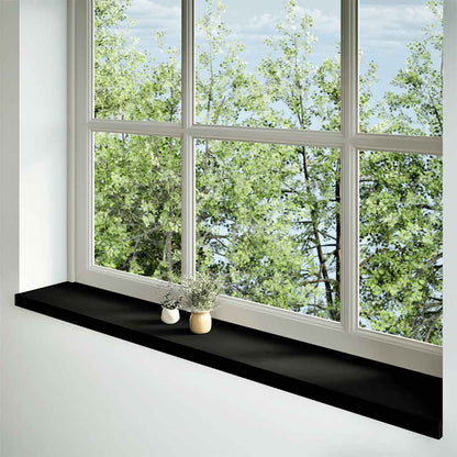 Window Sills 2 pcs Brown Black 160x30x2 cm Solid Wood Oak