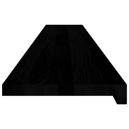 Window Sills 2 pcs Brown Black 160x30x2 cm Solid Wood Oak