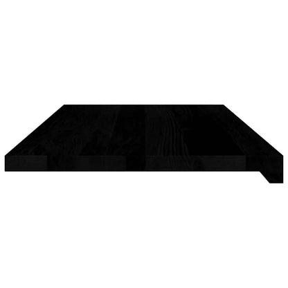 Window Sills 2 pcs Brown Black 80x40x2 cm Solid Wood Oak