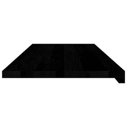 Window Sills 2 pcs Brown Black 100x40x2 cm Solid Wood Oak