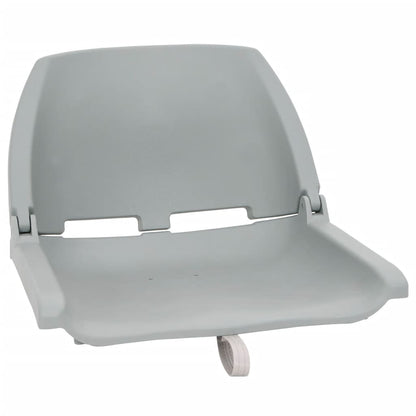 2 Piece Foldable Boat Seat Set No Pillow Grey 48x51x41 cm