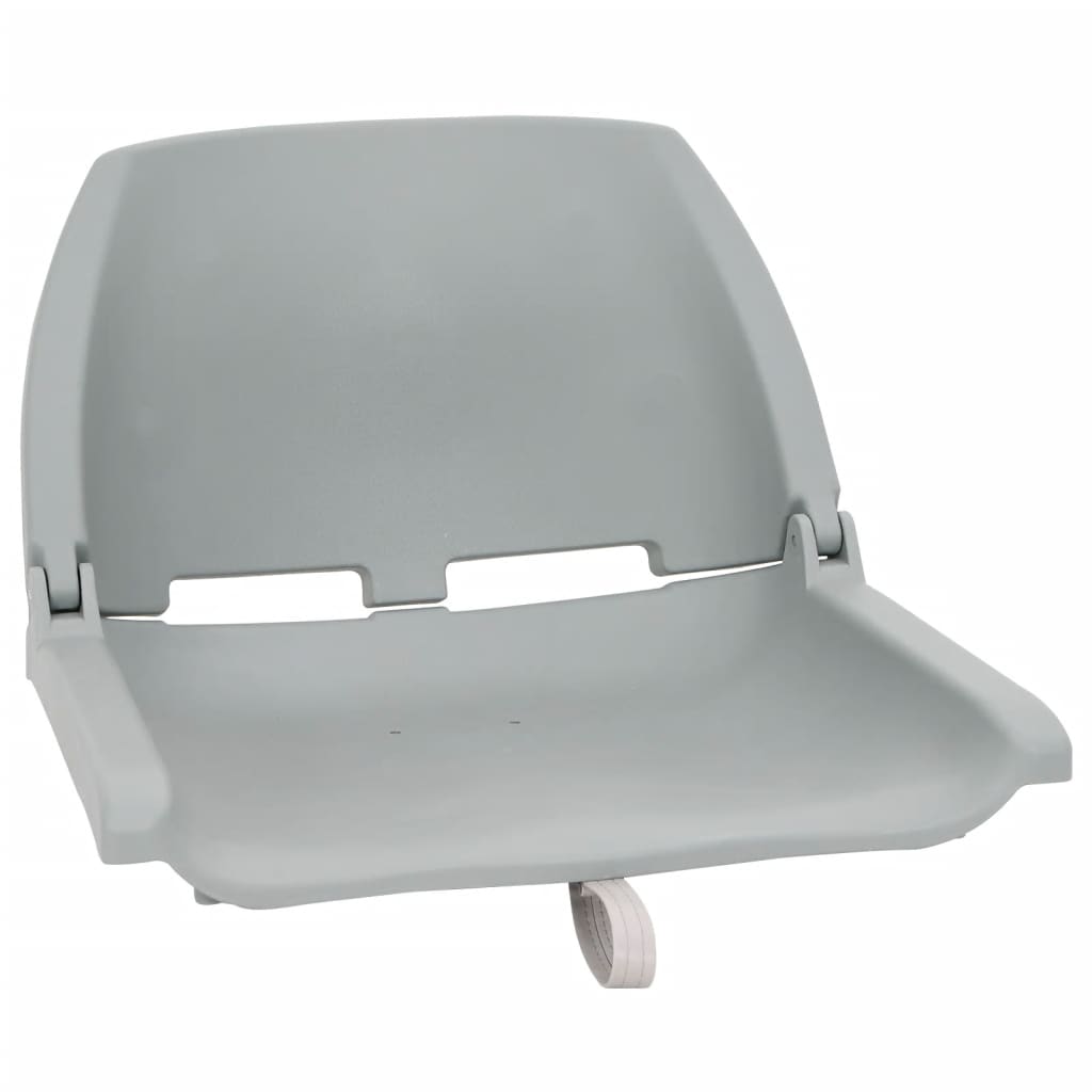 4 Piece Foldable Boat Seat Set No Pillow Grey 48x51x41 cm