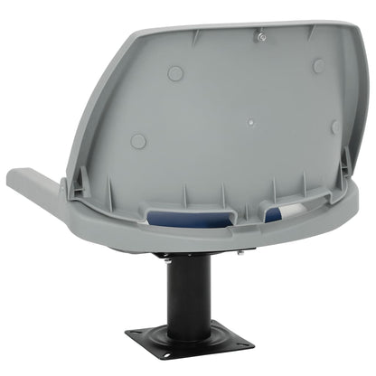 2 Piece Foldable Boat Seat Set Blue and White 48x51x41 cm