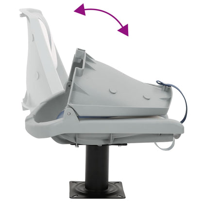 2 Piece Foldable Boat Seat Set Blue and White 48x51x41 cm