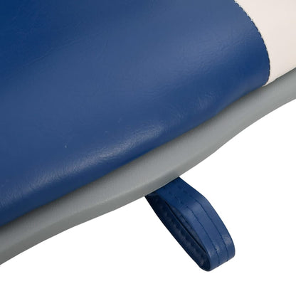 2 Piece Foldable Boat Seat Set Blue and White 48x51x41 cm
