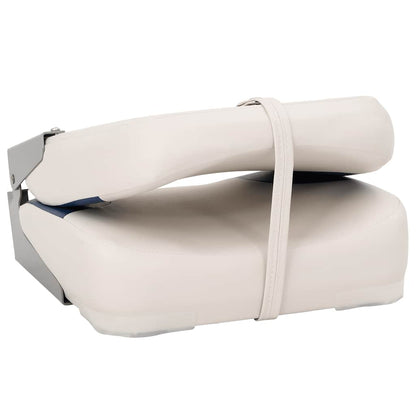 Foldable Boat Seat 1 Set Blue and White 41x36x48 cm