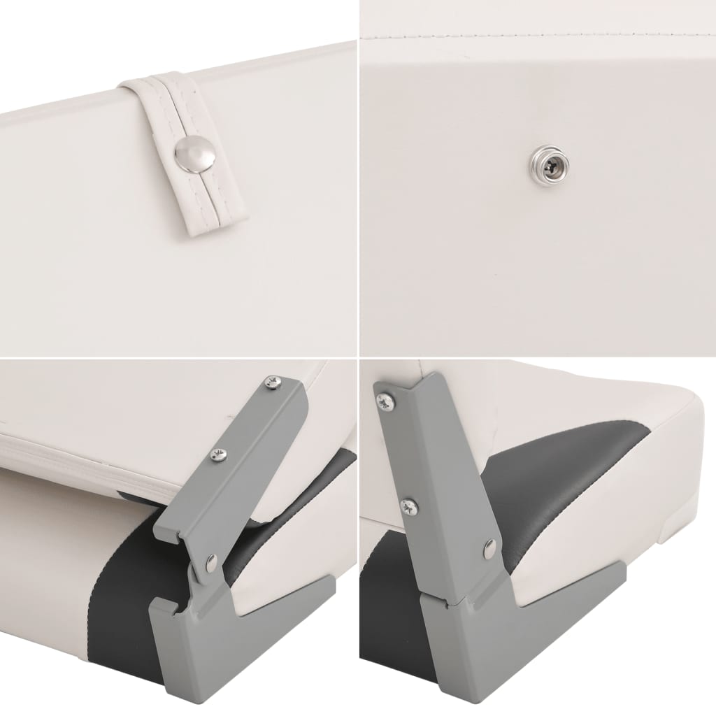 Foldable Boat Seats 2pcs with High Back 41x36x48 cm