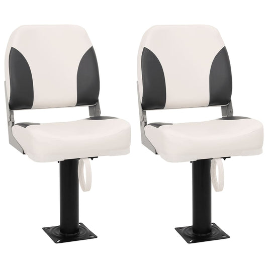 Foldable Boat Seat 2 Set Low Backrest